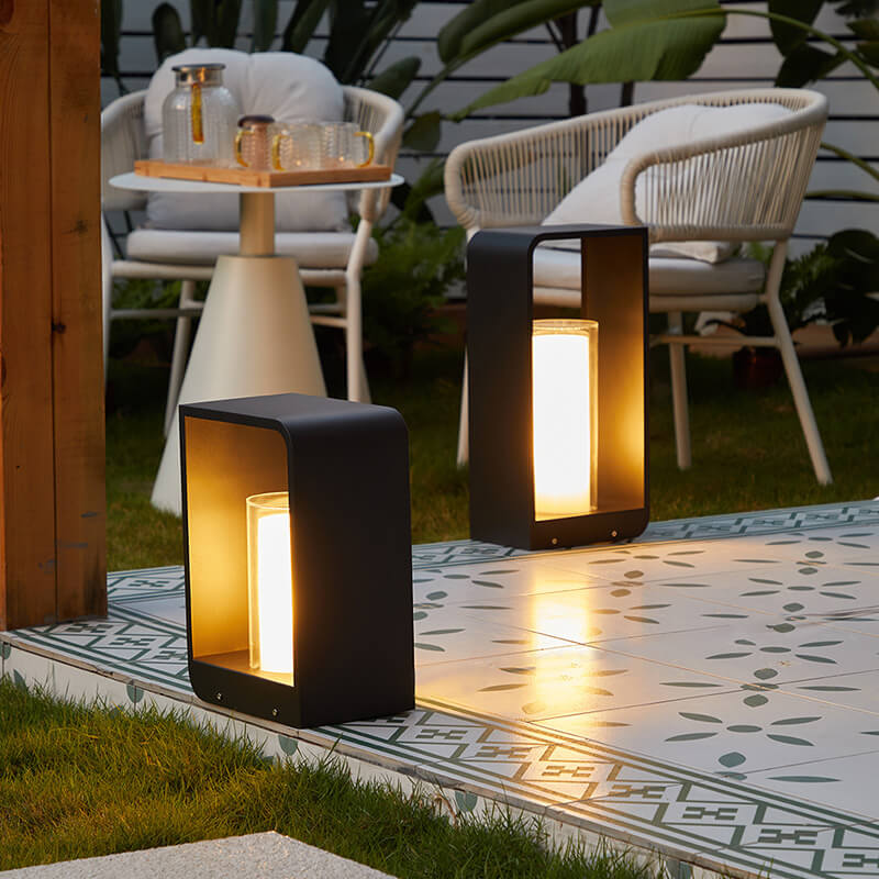 Luz Solar LED Exterior Cuadrada Moderna Resistente al Agua