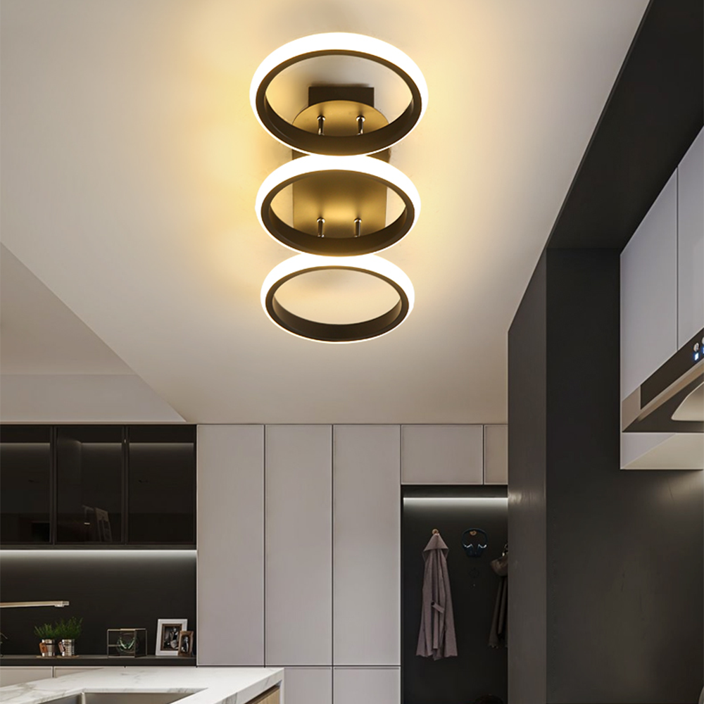 Plafón LED Halo de Aros Circulares Minimalista 2 o 3 Luces