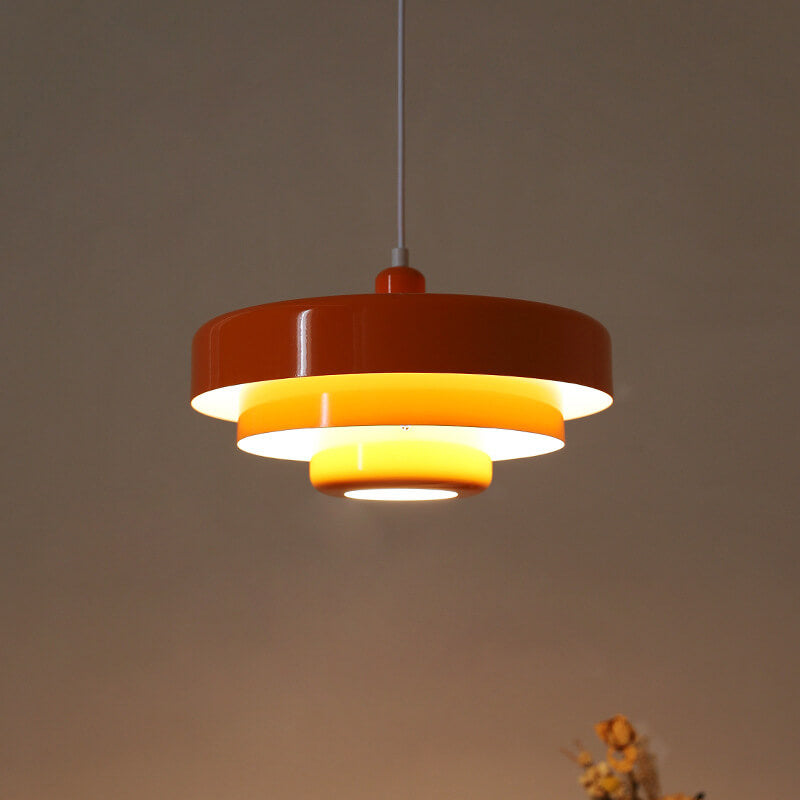 Lámpara Colgante Vintage Nórdica Multicapa de Metal Retro