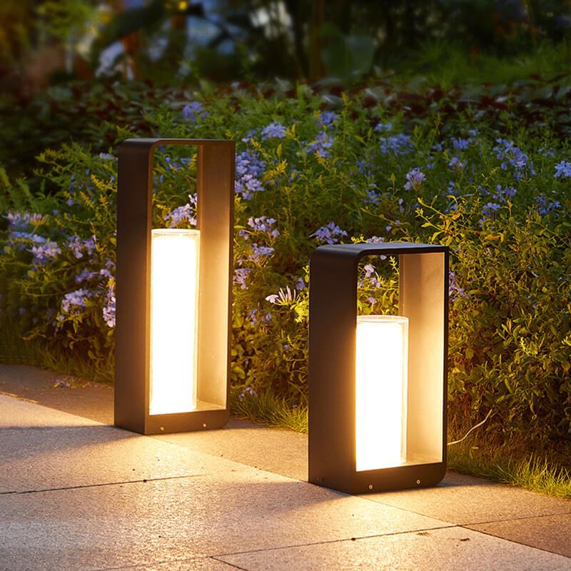 Luz Solar LED Exterior Cuadrada Moderna Resistente al Agua