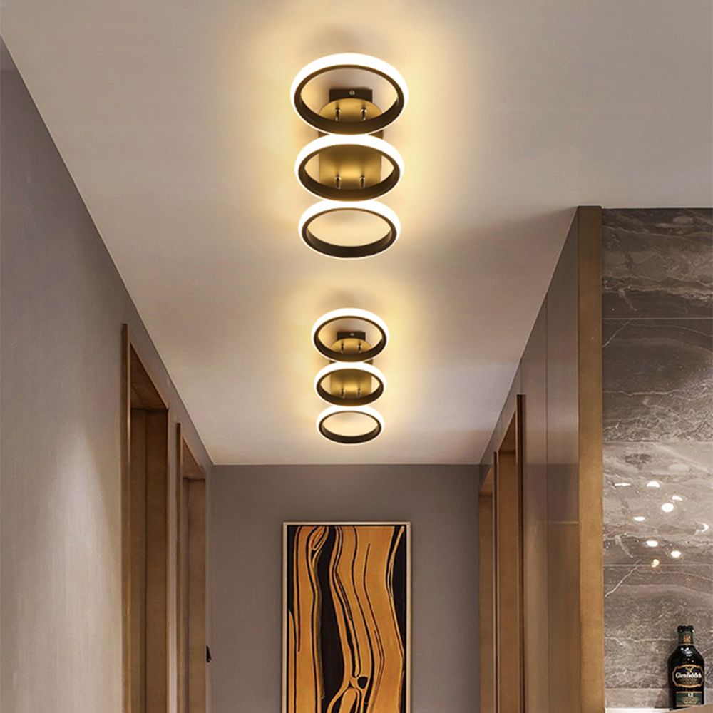 Plafón LED Halo de Aros Circulares Minimalista 2 o 3 Luces