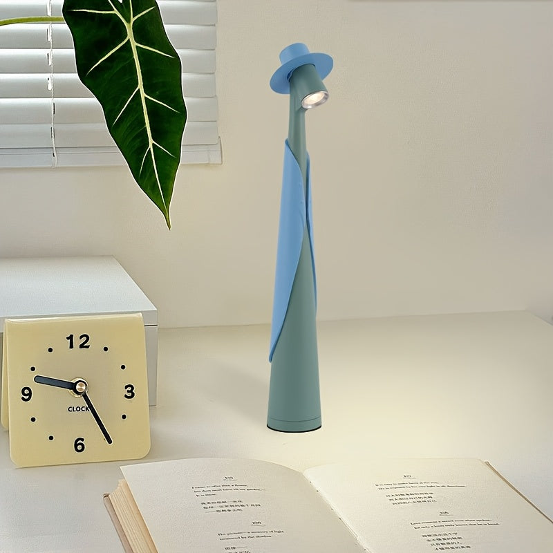 Lámpara LED Figura con Sombrero Recargable Táctil Creativa