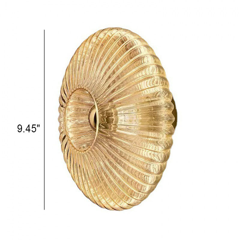 Aplique de Pared Vintage Nórdico con Disco de Vidrio a Rayas