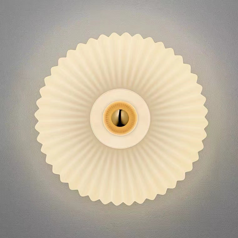 Aplique de Pared Vintage Nórdico con Disco de Vidrio a Rayas