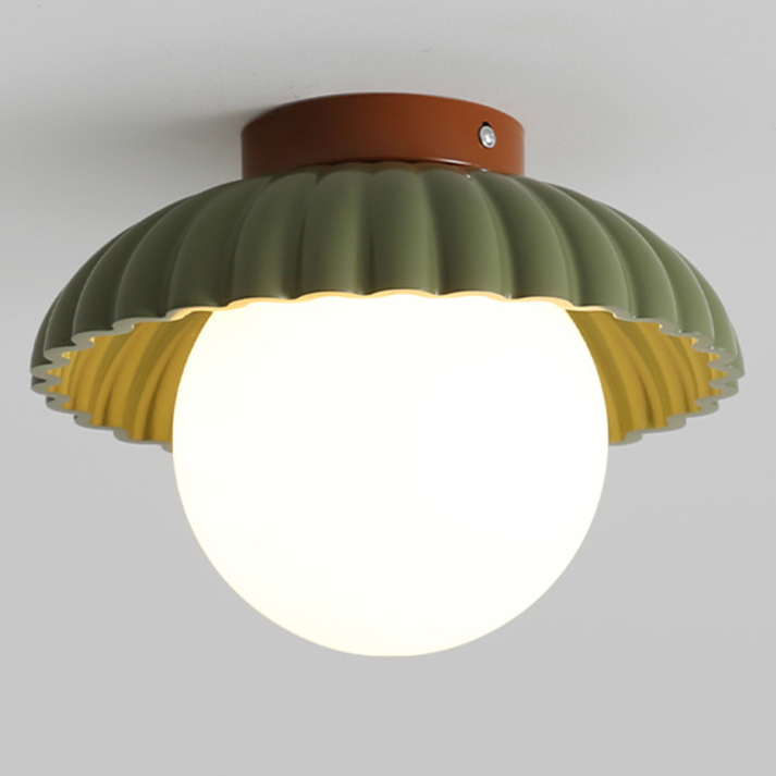 Plafón de Techo para Pasillo de Hierro y Vidrio en 3 Colores