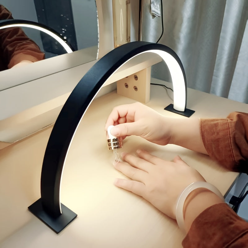 Lámpara de Escritorio LED Luna Creciente de Metal con USB