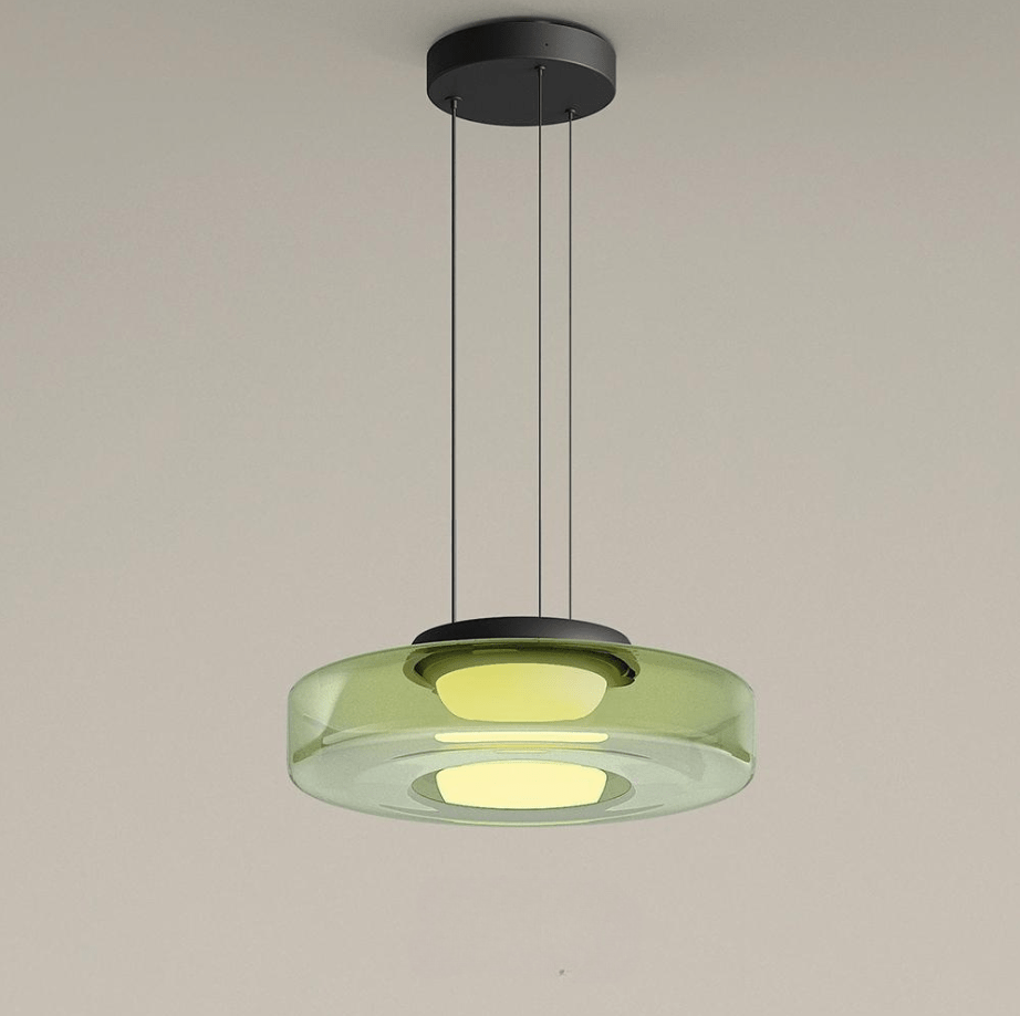 Lámpara Colgante Bauhaus de Vidrio en Capas LED Moderna