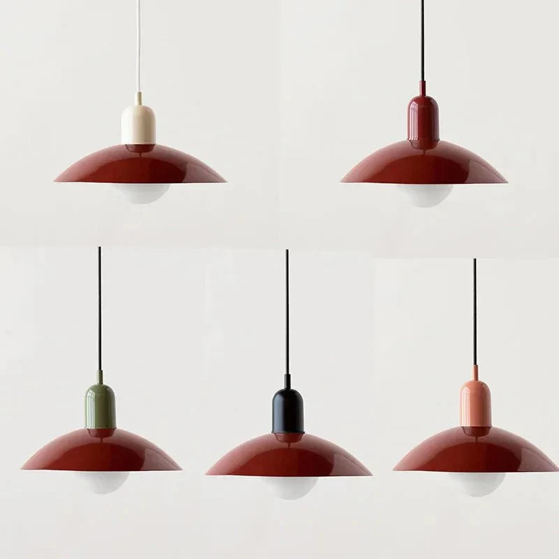 Lámpara Colgante Macaron Bauhaus de Metal en Colores Pop