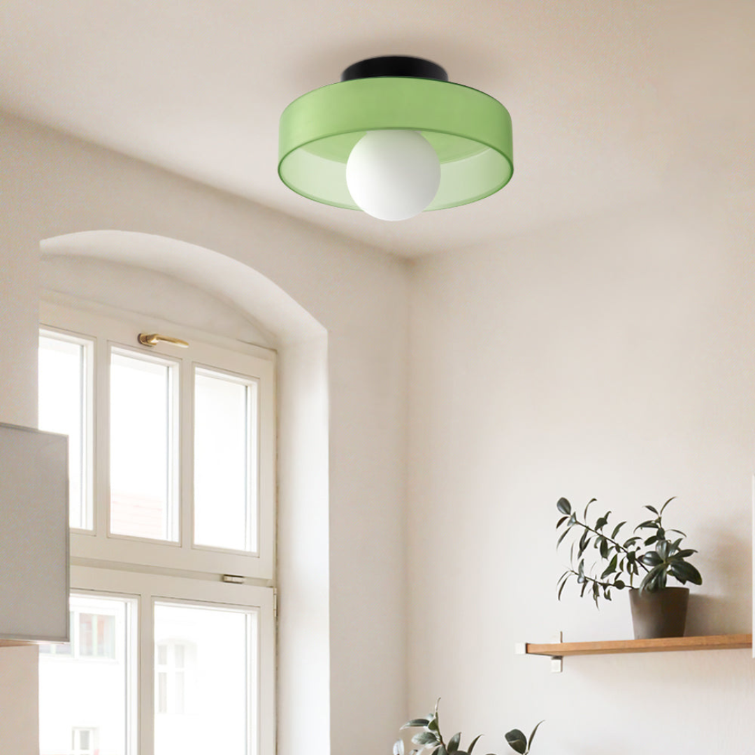 Plafón LED Veyro de Vidrio Redondo Moderno en 6 Colores