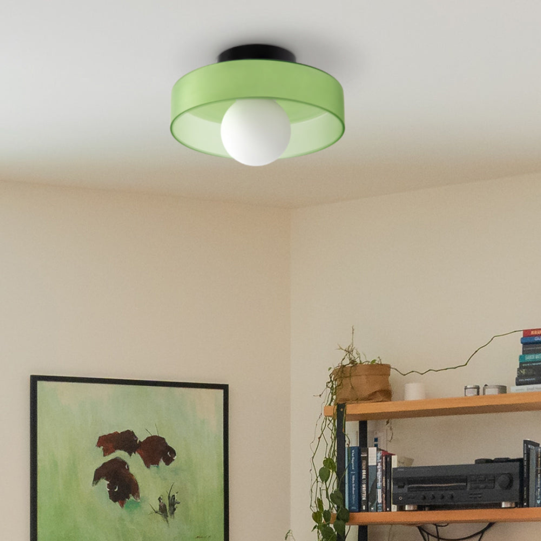 Plafón LED Veyro de Vidrio Redondo Moderno en 6 Colores