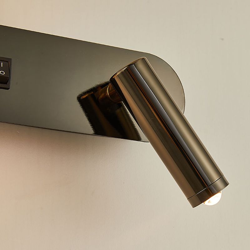 Aplique de Pared Doble LunarBeam LED con Foco para Mesilla