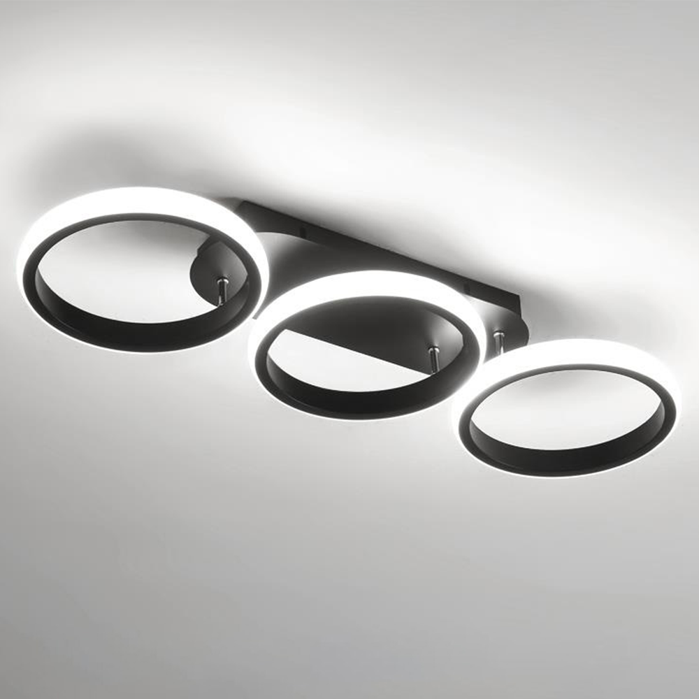 Plafón LED Halo de Aros Circulares Minimalista 2 o 3 Luces