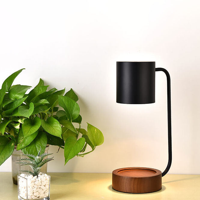 Lámpara de Mesa Japonesa Minimalista de Madera Regulable