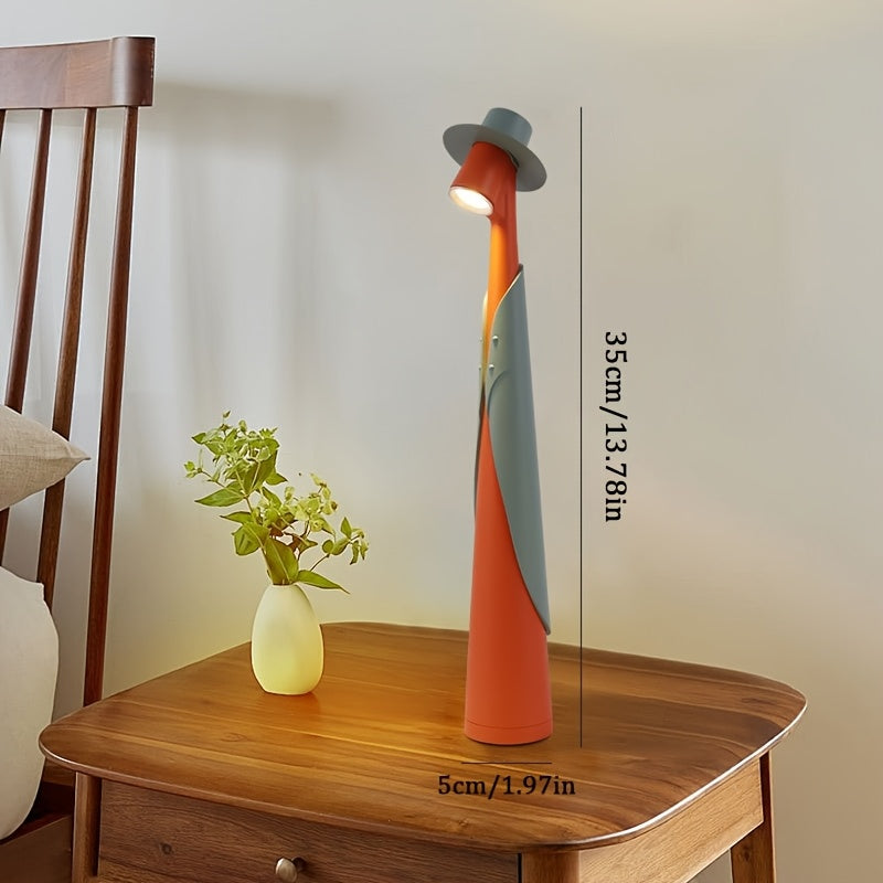 Lámpara LED Figura con Sombrero Recargable Táctil Creativa