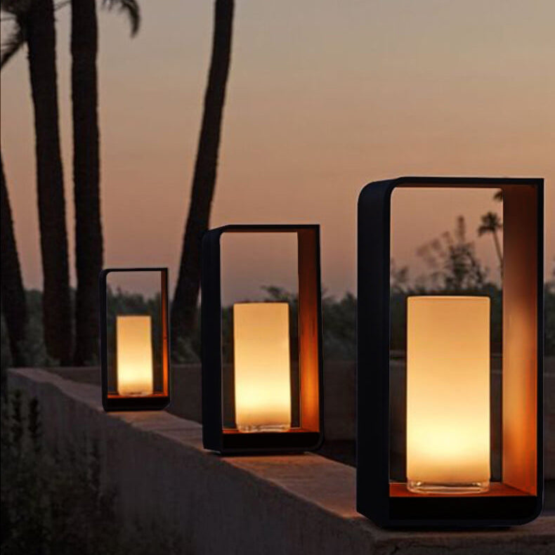 Luz Solar LED Exterior Cuadrada Moderna Resistente al Agua