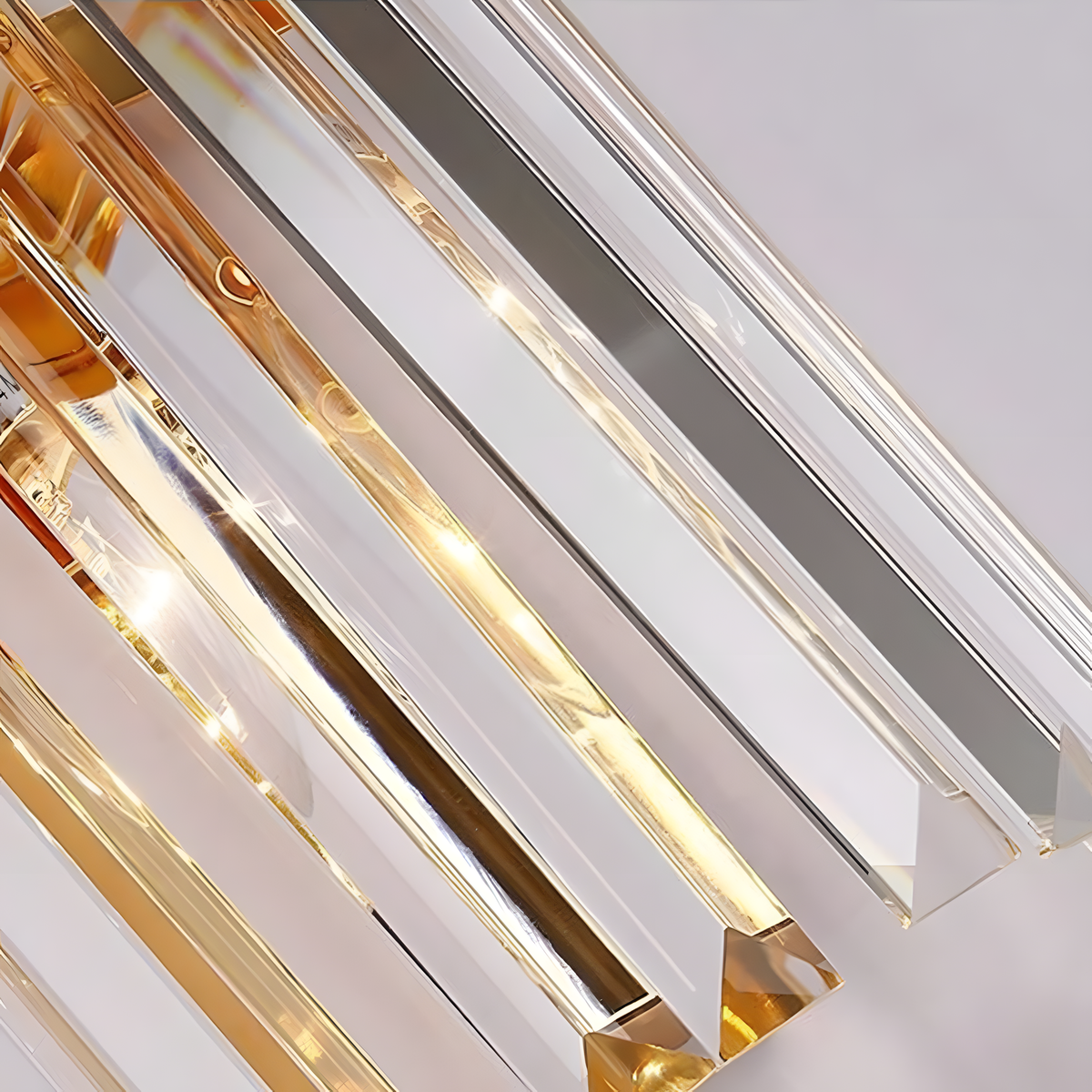 Aplique de Pared de Cristal y Acero Inoxidable de Lujo G9