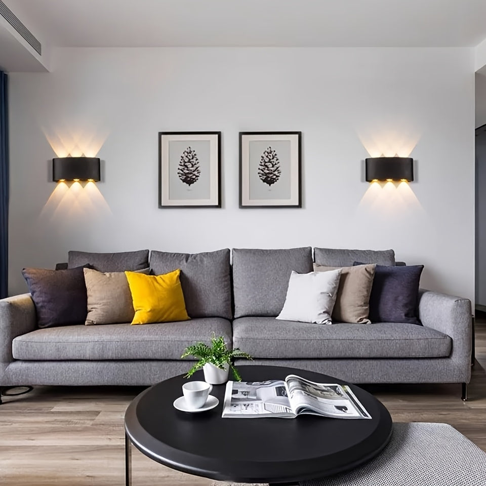 Aplique LED de Doble Haz IP55 para Interior y Exterior Curvo