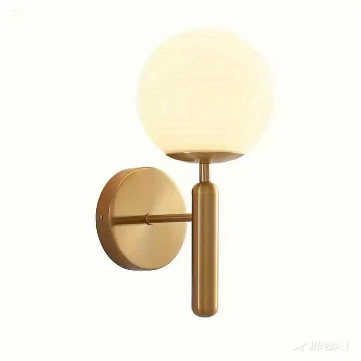 Aplique de Pared de Vidrio y Metal Moderno para Dormitorio