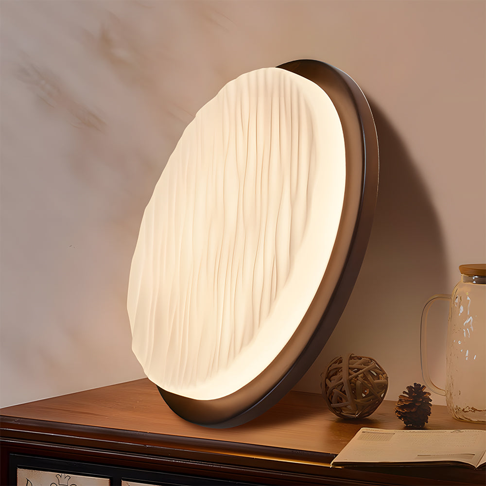 Plafón LED Art Decó de Vidrio Esculpido Vintage Moderno