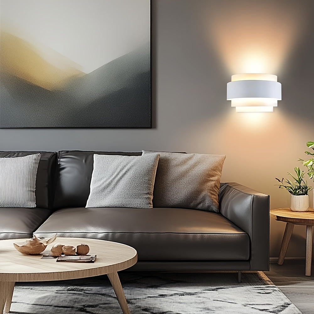 Aplique de Pared de Metal con Luz Arriba y Abajo Moderno