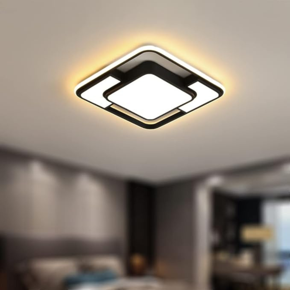 Plafón LED Geométrico Moderno con Mando a Distancia Salón