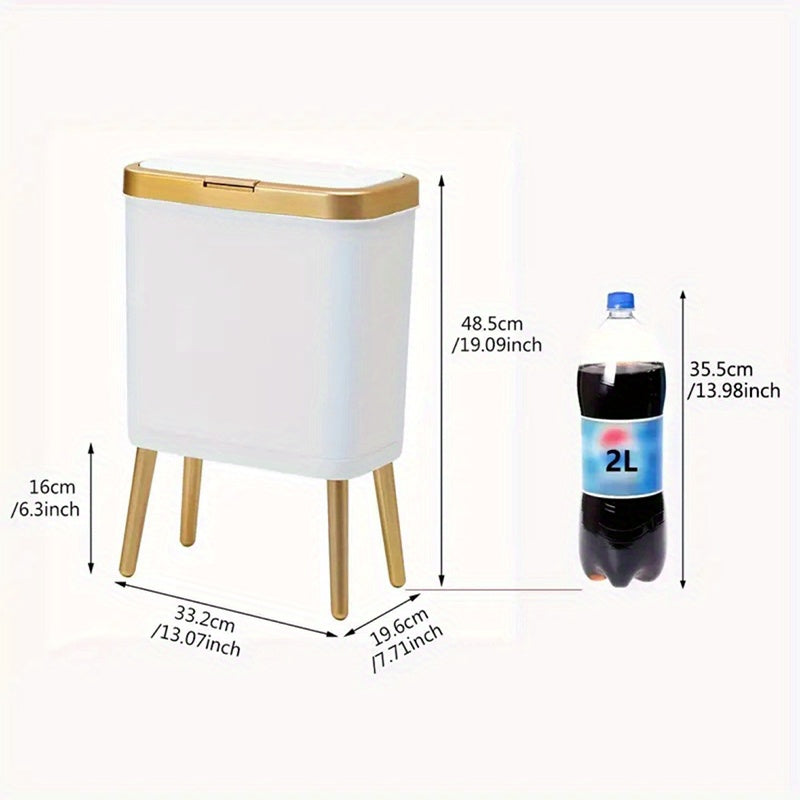 Cubo de Basura 15 L Hermético Antiolores con Patas Elevadas