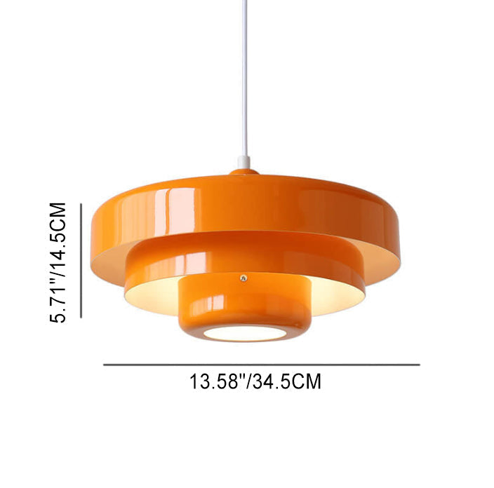 Lámpara Colgante Vintage Nórdica Multicapa de Metal Retro