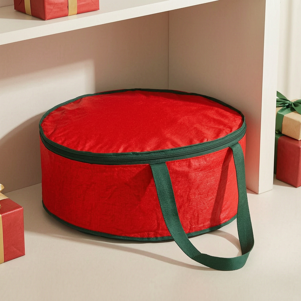 Bolsa de almacenamiento para decoración navideña en un armario