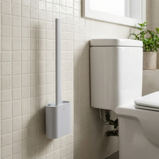 Escobilla de silicona de pared en un baño moderno