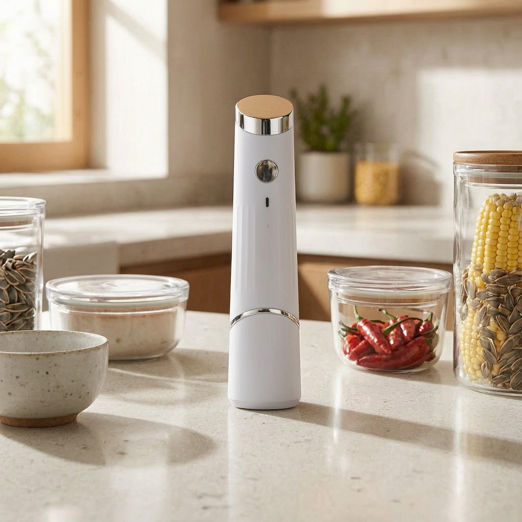Envasadora al vacío portátil en una cocina luminosa