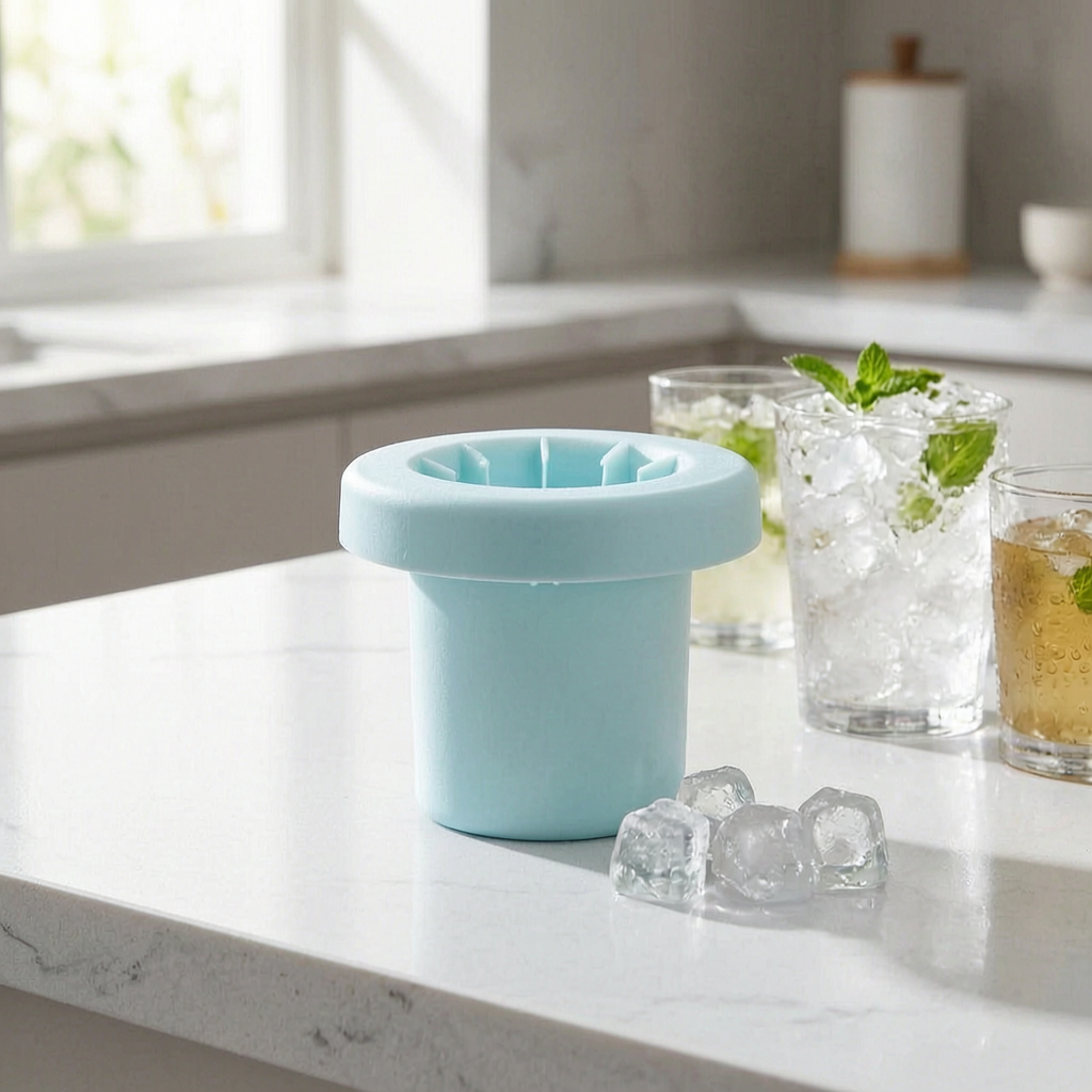 Vaso enfriador para hacer hielo junto a bebidas frías