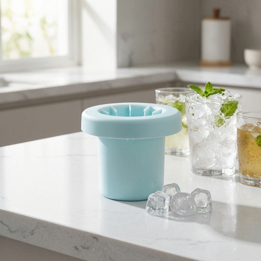 Vaso enfriador para hacer hielo junto a bebidas frías