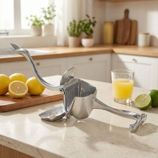 Exprimidor manual de cítricos con limones