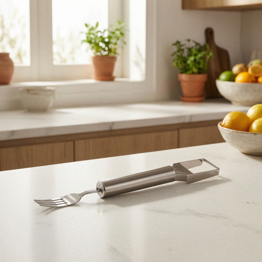 Cortador de frutas de acero inoxidable con fruta fresca