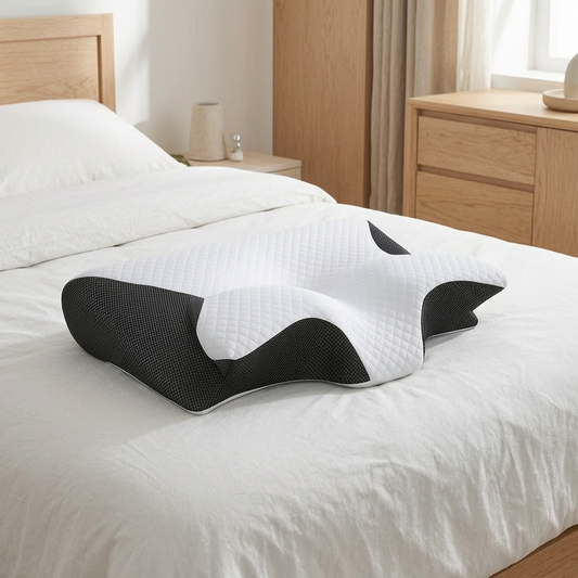 Almohada viscoelástica para dormir de lado en un dormitorio