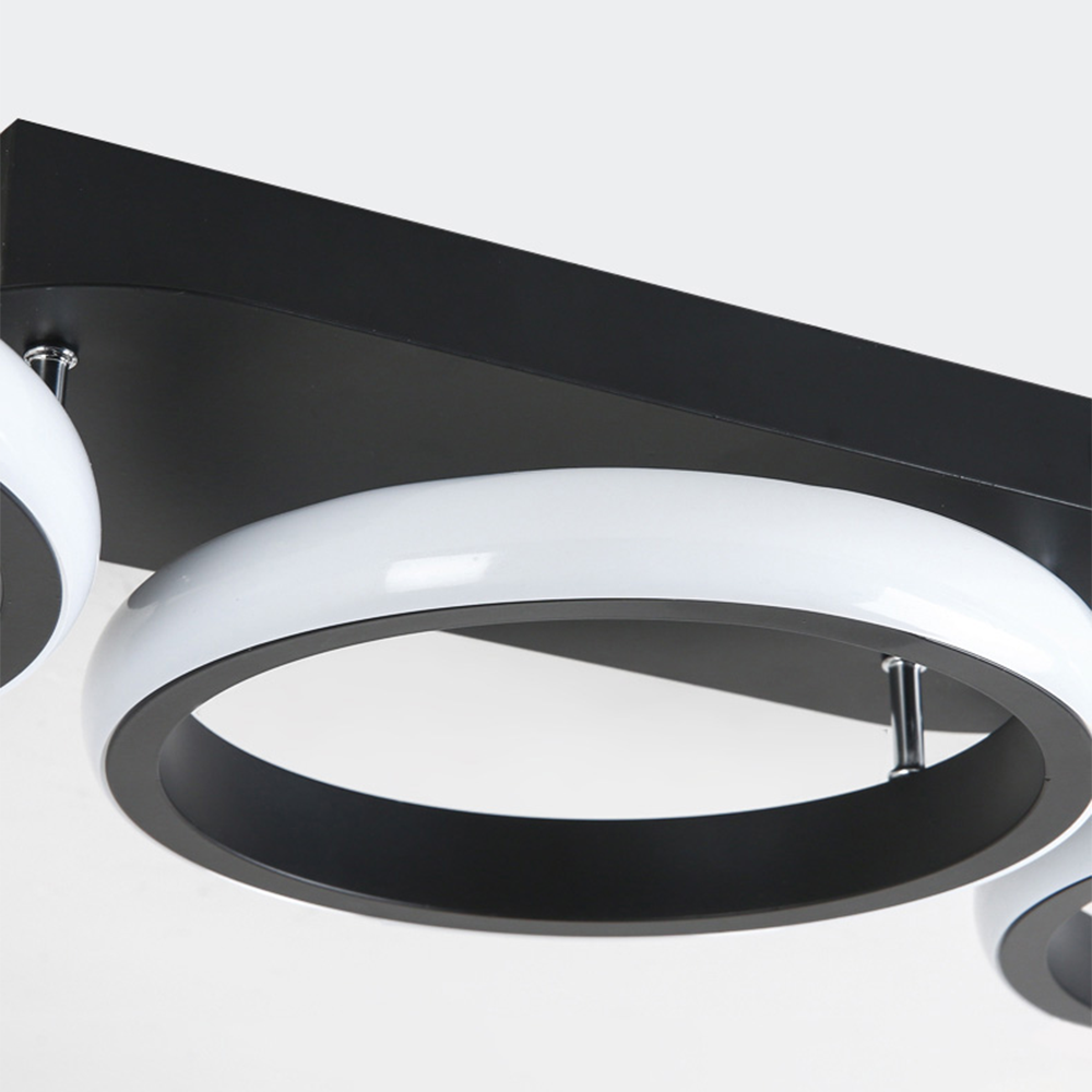 Plafón LED Halo de Aros Circulares Minimalista 2 o 3 Luces
