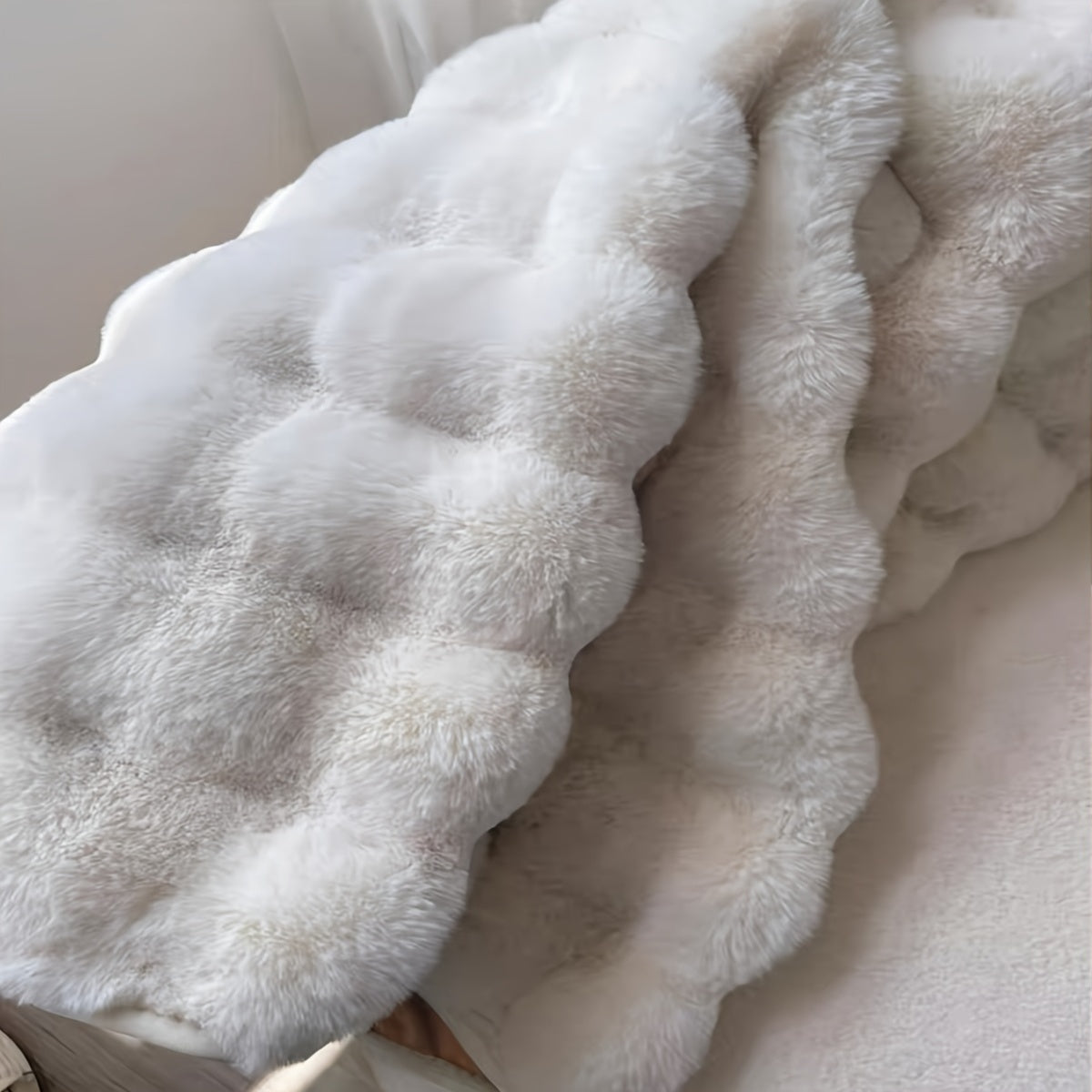 Alfombra Redonda de Burbujas Cloud Comfort Suave y Esponjosa