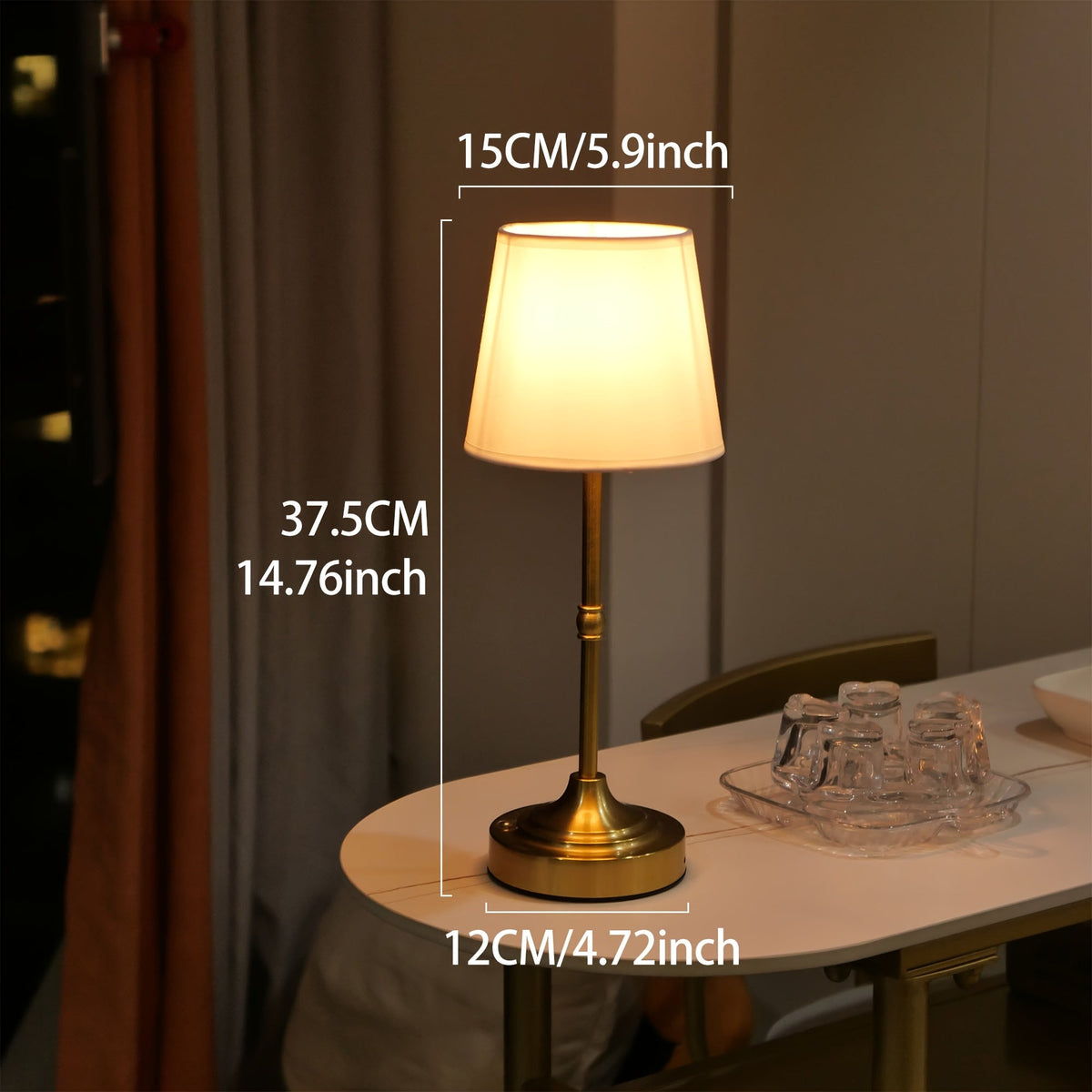 Lámpara de Mesa Inalámbrica Regulable Recargable por USB