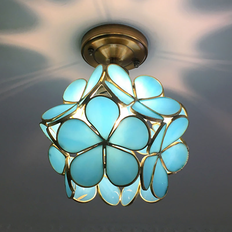 Plafón de Techo Retro Flor de Colores Vintage para Pasillo