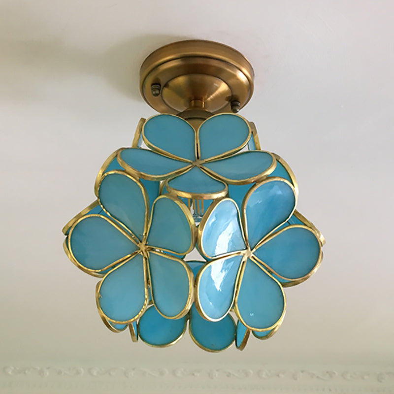 Plafón de Techo Retro Flor de Colores Vintage para Pasillo