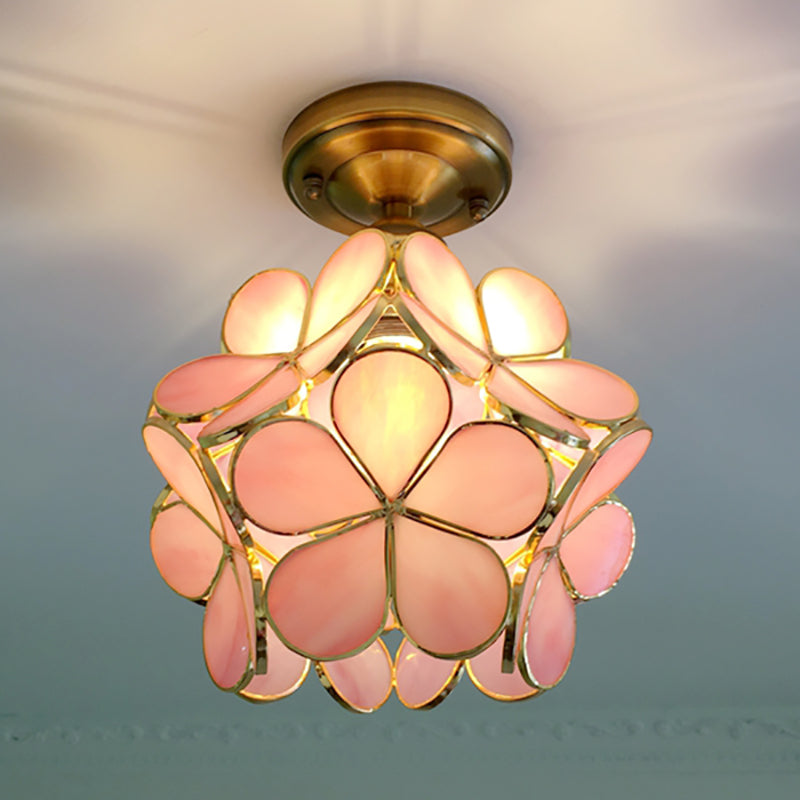 Plafón de Techo Retro Flor de Colores Vintage para Pasillo