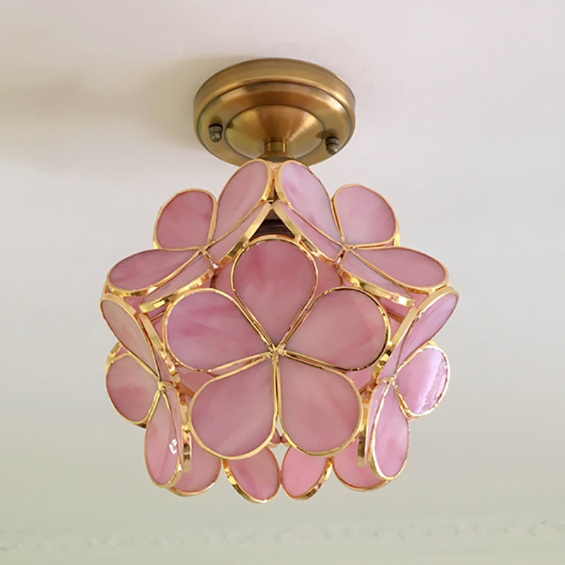Plafón de Techo Retro Flor de Colores Vintage para Pasillo
