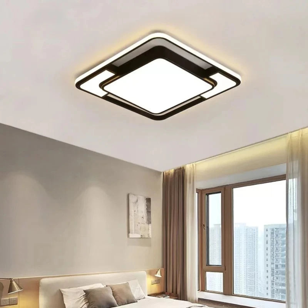 Plafón LED Geométrico Moderno con Mando a Distancia Salón
