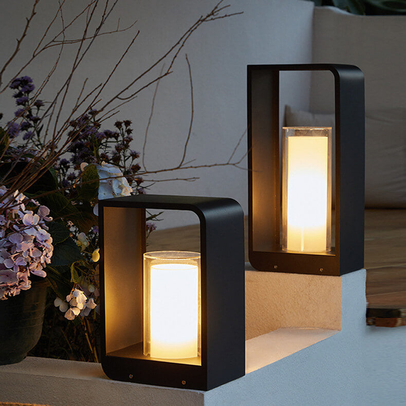 Luz Solar LED Exterior Cuadrada Moderna Resistente al Agua