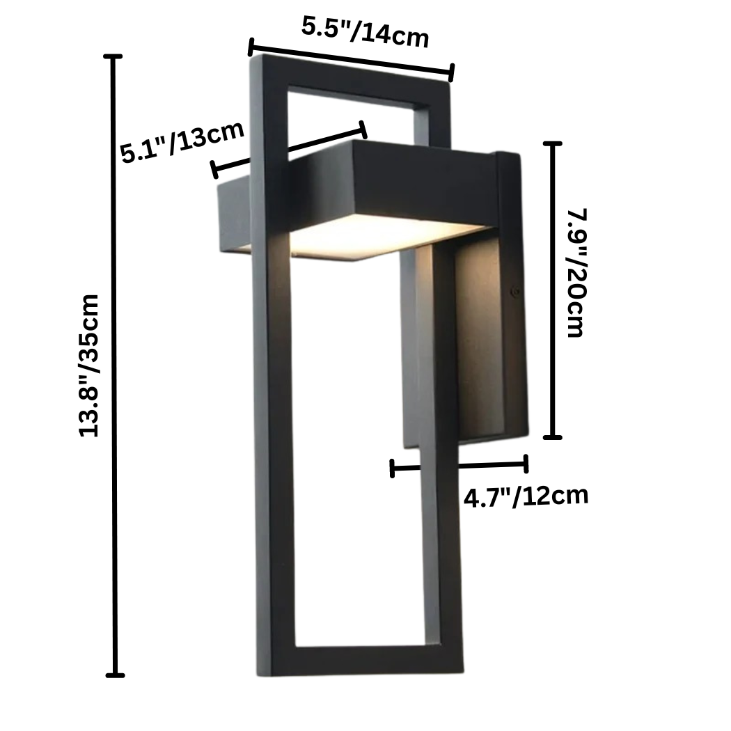 Aplique LED Exterior Geométrico de Aluminio Escandinavo