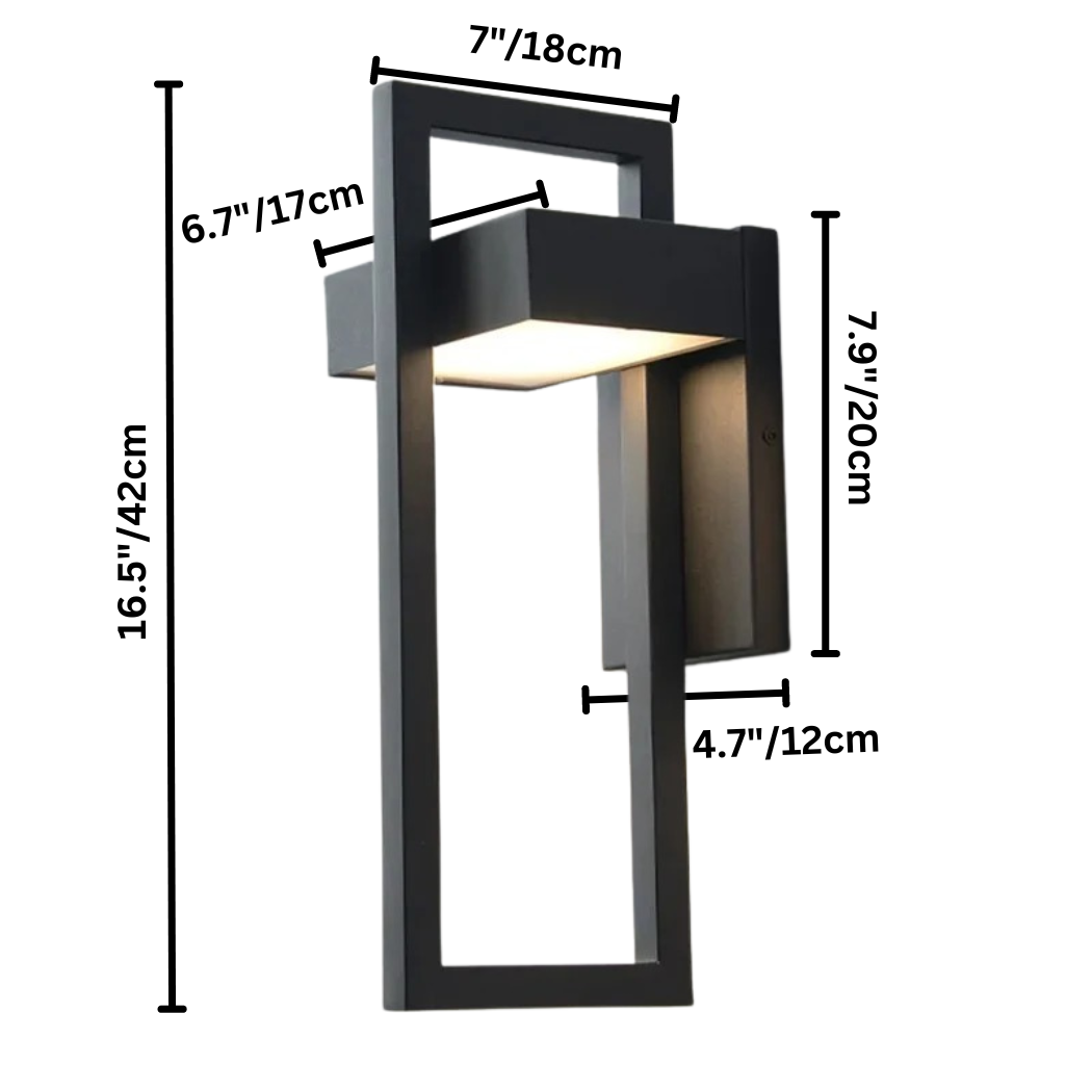 Aplique LED Exterior Geométrico de Aluminio Escandinavo