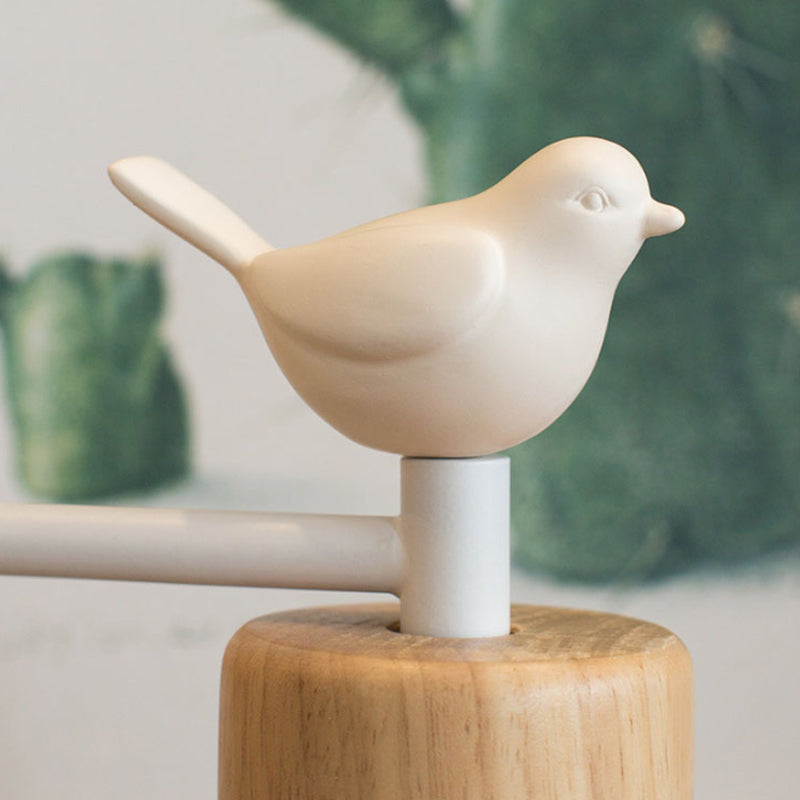 Aplique de Pared LED de Madera Nórdica con Pájaro Cabecero