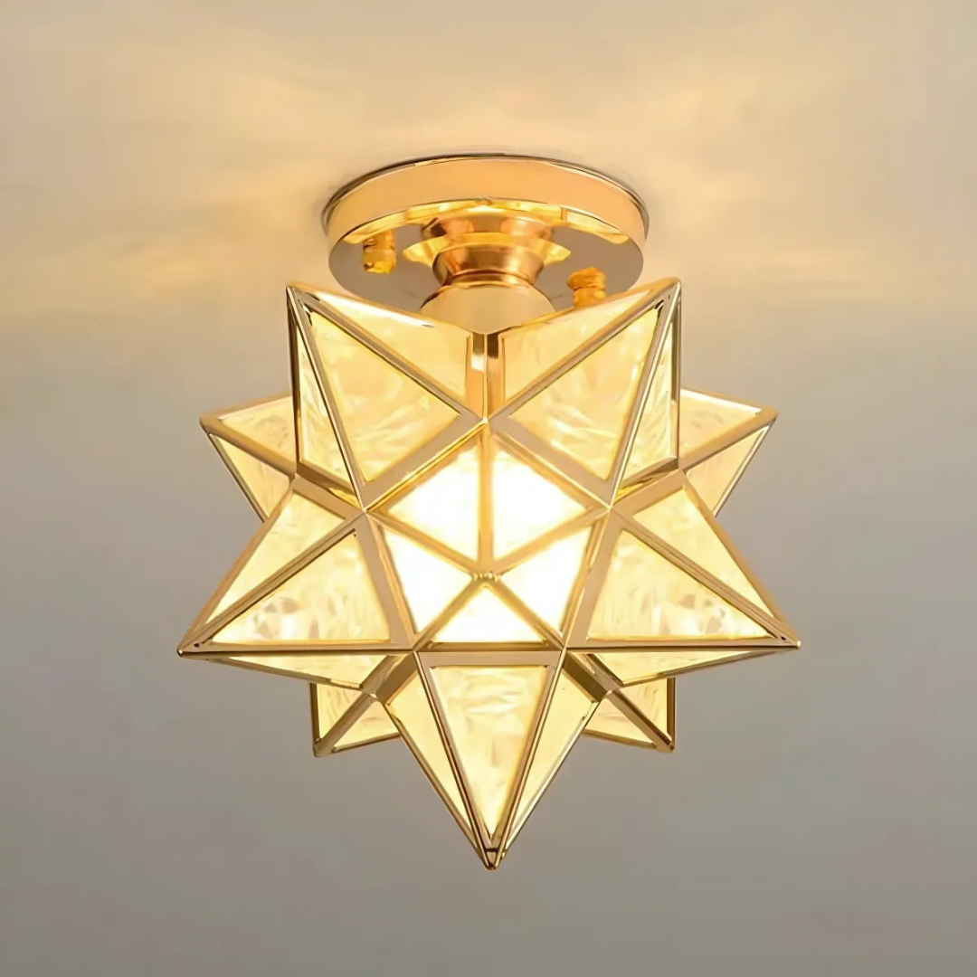 Xelio Lámpara de Techo LED con Forma de Estrella Geométrica