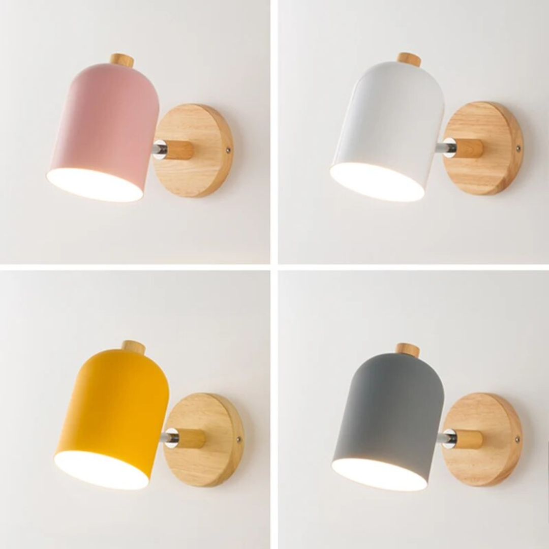 Aplique de Pared Drelis Escandinavo de Madera Minimalista