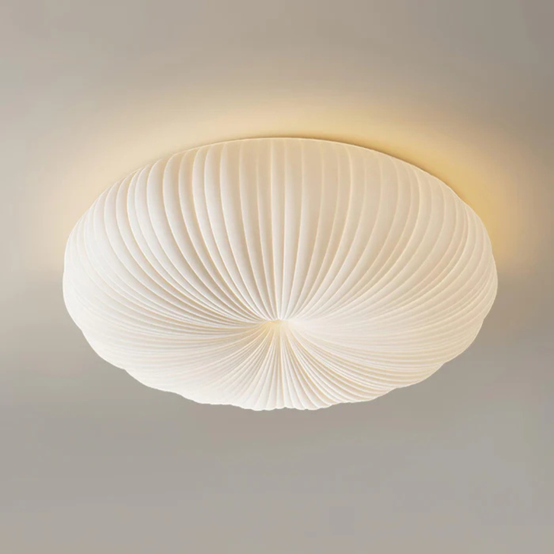 Plafón LED Olara con Pantalla Plisada de Acrílico Moderno
